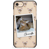 Personalised Abyssinian Cat Photo Black Impact Phone Case for iPhone SE 8 7 Plus