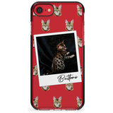 Personalised Bengal Cat Photo Black Impact Phone Case for iPhone SE 8 7 Plus