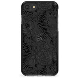 Personalised Chinese Tiger Pattern Black Impact Phone Case for iPhone SE 8 7 Plus