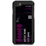 Personalised Concert Ticket Black Impact Phone Case for iPhone SE 8 7 Plus