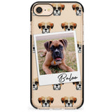 Boxer - Custom Dog Photo Pink Fade Impact Phone Case for iPhone SE 8 7 Plus