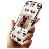 Boxer - Custom Dog Photo Pink Fade Impact Phone Case for iPhone SE 8 7 Plus