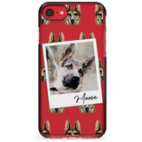 German Shepherd - Custom Dog Photo Pink Fade Impact Phone Case for iPhone SE 8 7 Plus