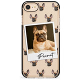 French Bulldog, Tan - Custom Dog Photo Pink Fade Impact Phone Case for iPhone SE 8 7 Plus