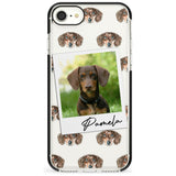 Dachshund, Brown - Custom Dog Photo Pink Fade Impact Phone Case for iPhone SE 8 7 Plus