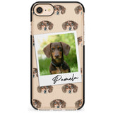 Dachshund, Brown - Custom Dog Photo Pink Fade Impact Phone Case for iPhone SE 8 7 Plus