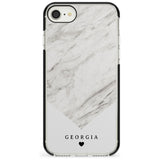 White Marble iPhone Case  Black Impact Custom Phone Case - Case Warehouse