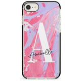 Pink & Purple - Custom Marble iPhone Case  Black Impact Custom Phone Case - Case Warehouse