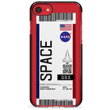 Personalised NASA Boarding Pass (Light) Black Impact Phone Case for iPhone SE 8 7 Plus