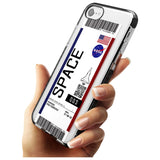 Personalised NASA Boarding Pass (Light) Black Impact Phone Case for iPhone SE 8 7 Plus