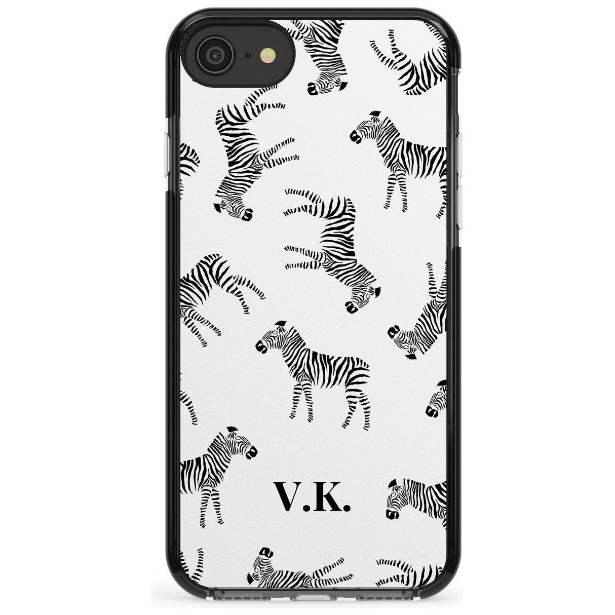 Personalised Zebra Pattern Pink Fade Impact Phone Case for iPhone SE 8 7 Plus