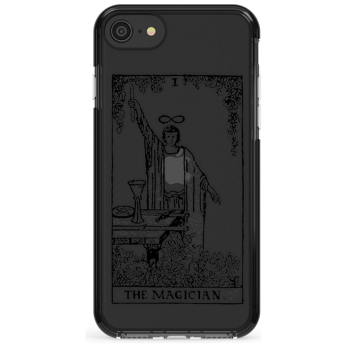 The Magician Tarot Card - Transparent Pink Fade Impact Phone Case for iPhone SE 8 7 Plus