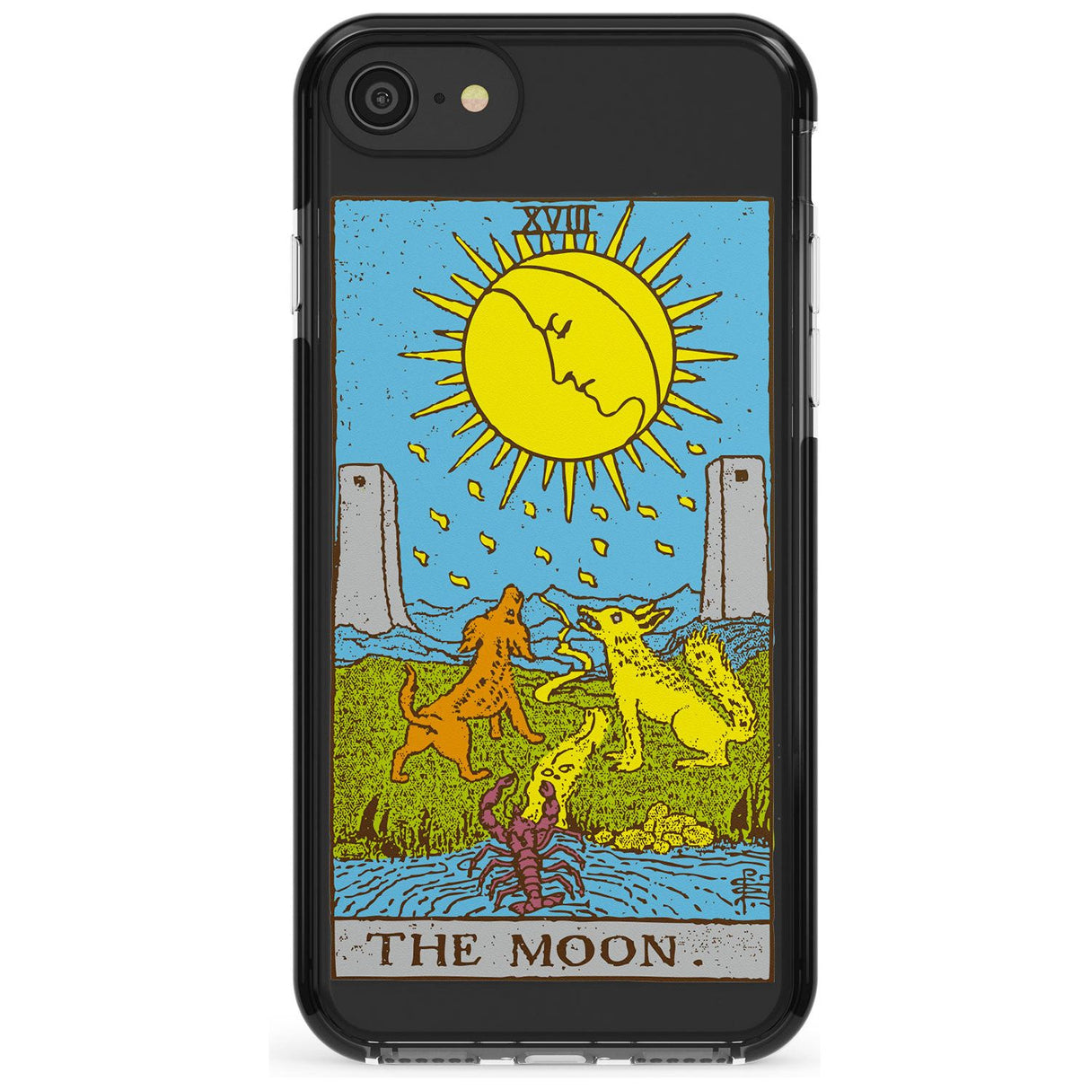 The Moon Tarot Card - Colour Pink Fade Impact Phone Case for iPhone SE 8 7 Plus