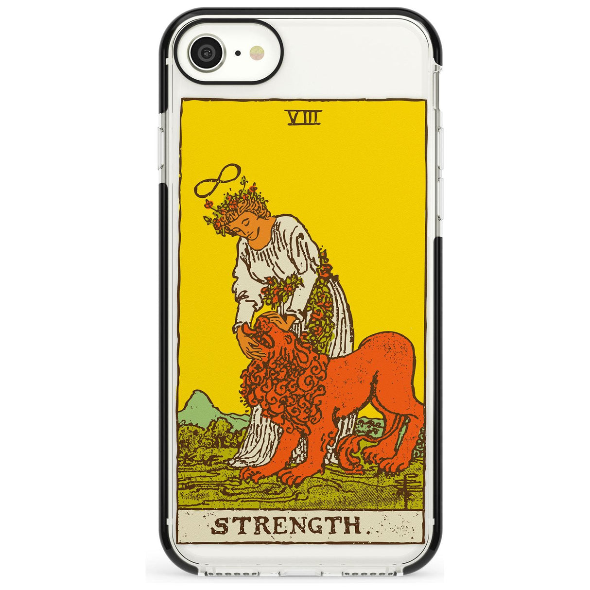 Strength Tarot Card - Colour Pink Fade Impact Phone Case for iPhone SE 8 7 Plus