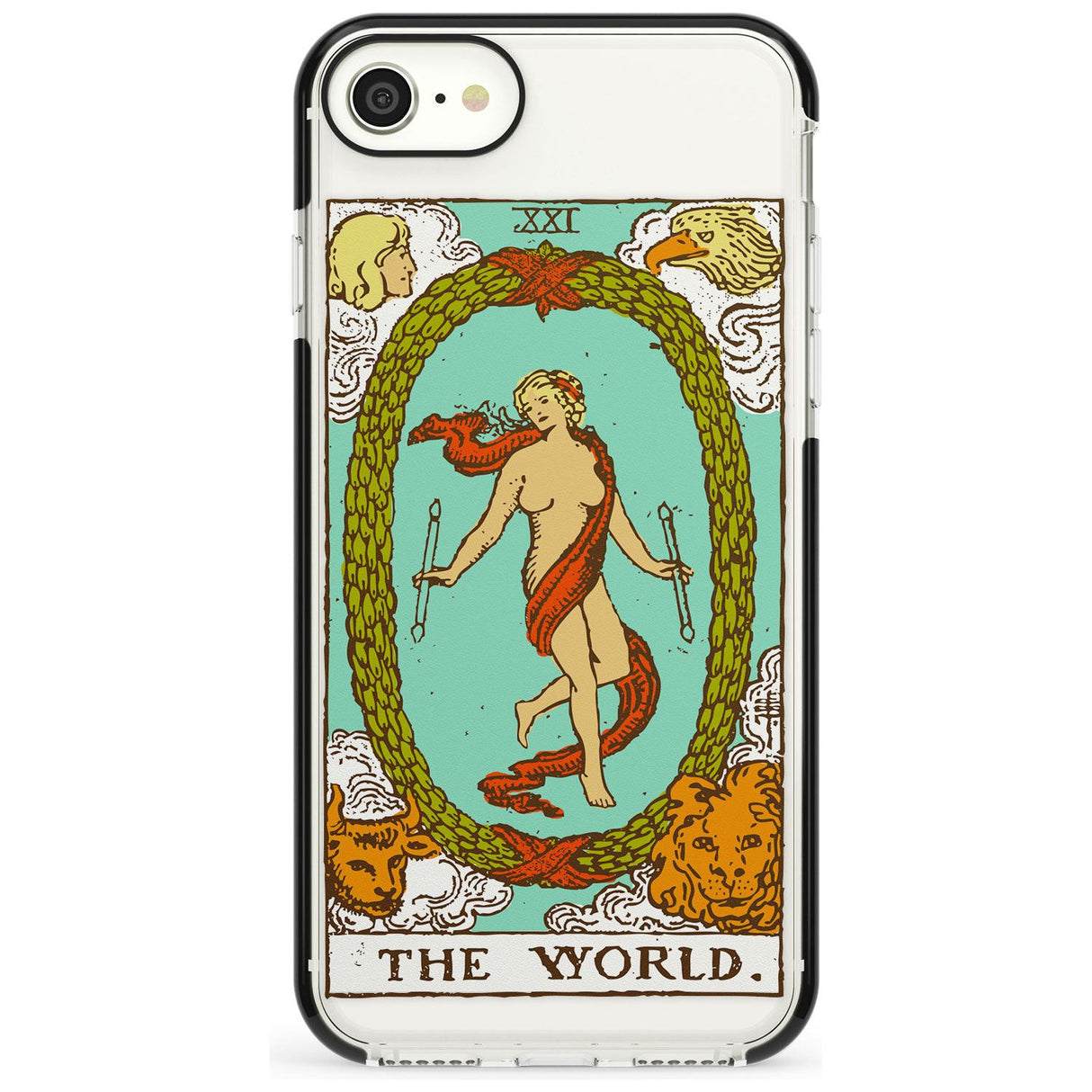 The World Tarot Card - Colour Pink Fade Impact Phone Case for iPhone SE 8 7 Plus