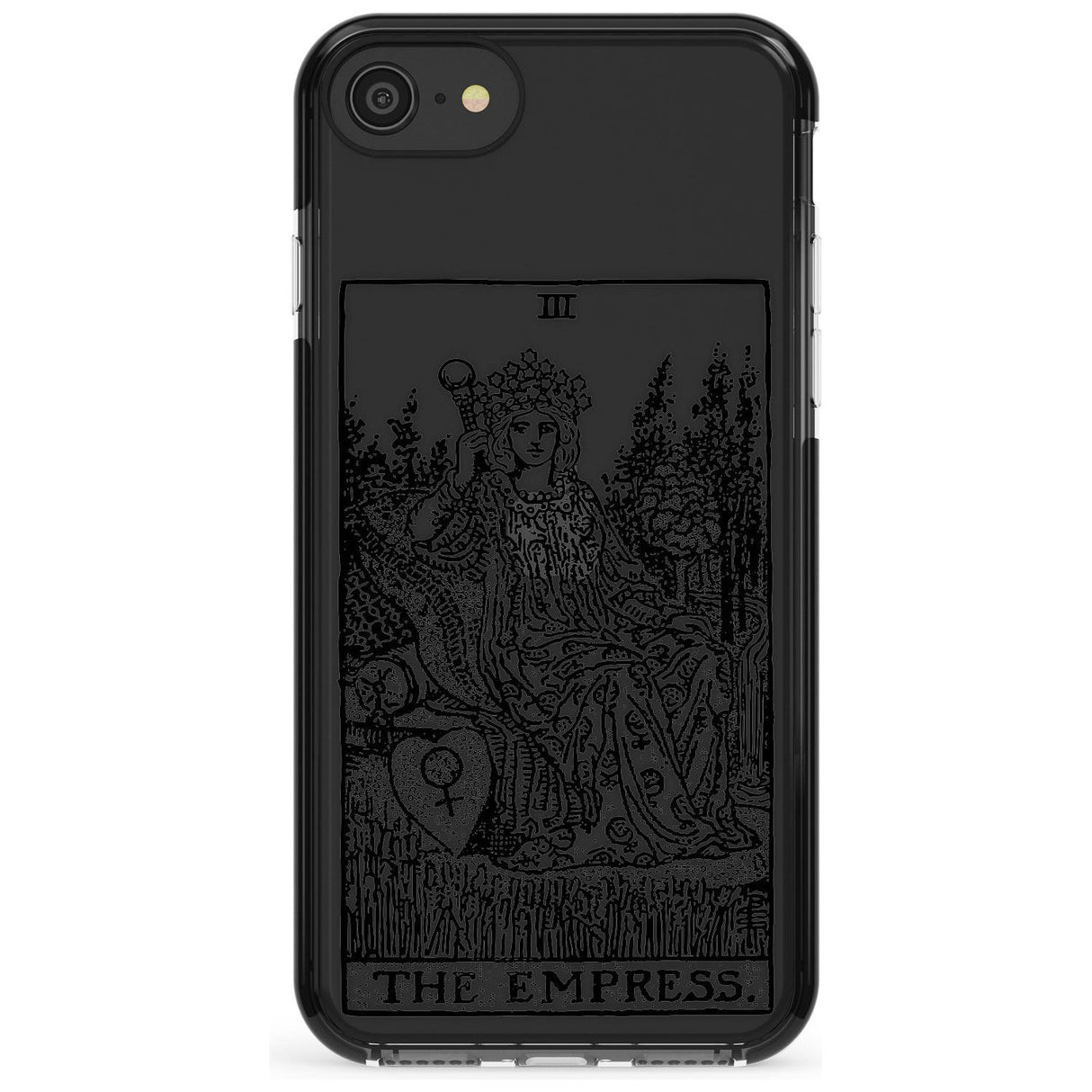 The Empress Tarot Card - Transparent Pink Fade Impact Phone Case for iPhone SE 8 7 Plus