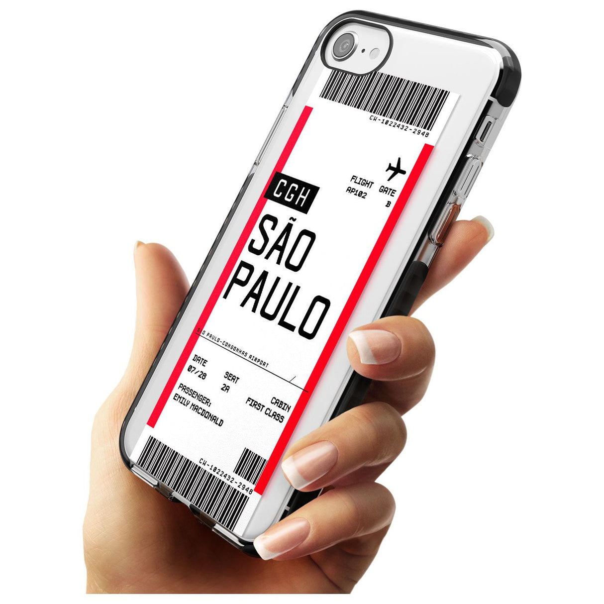 São Paulo Boarding Pass iPhone Case   Custom Phone Case - Case Warehouse