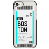 Boston Boarding Pass iPhone Case  Black Impact Custom Phone Case - Case Warehouse