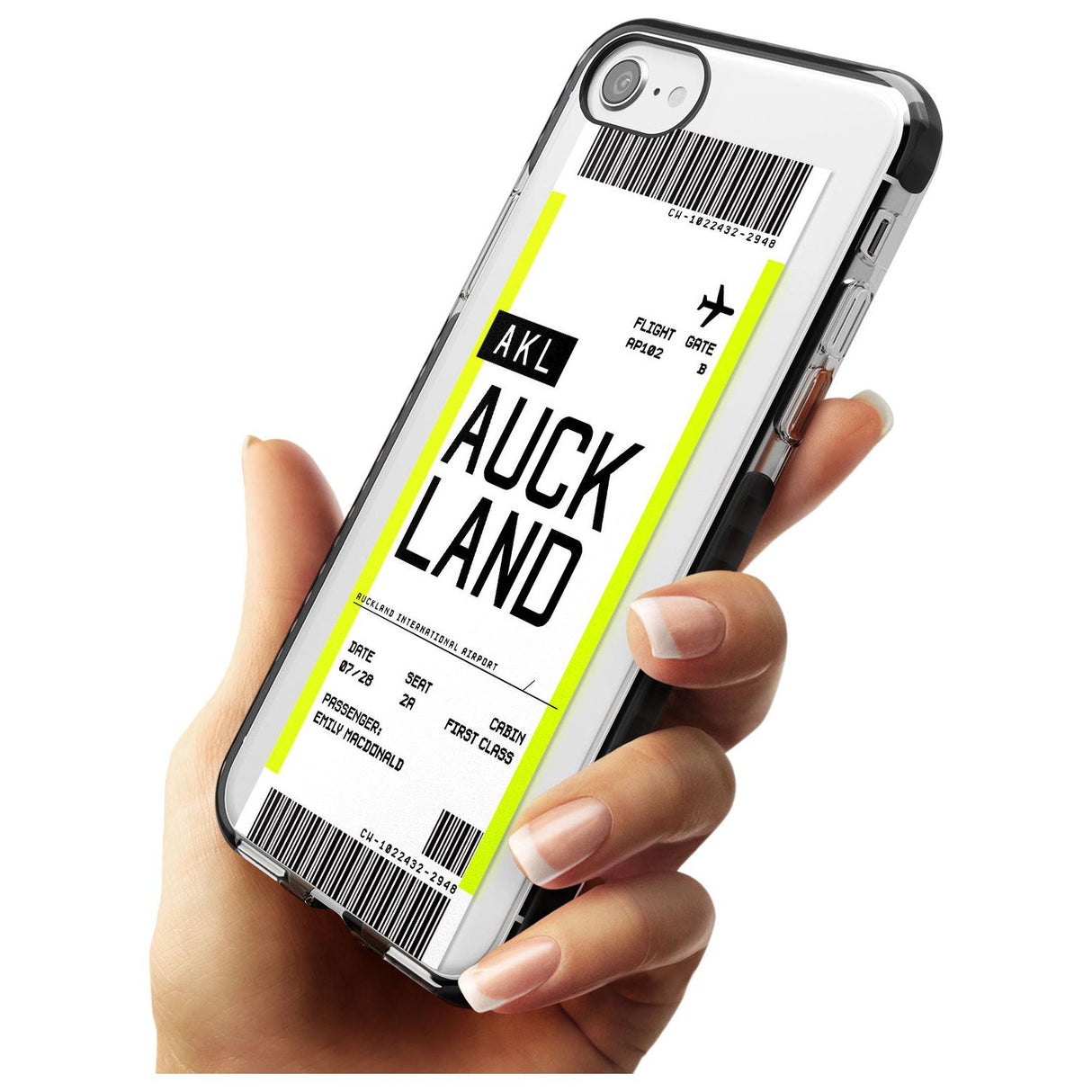 Auckland Boarding Pass iPhone Case   Custom Phone Case - Case Warehouse