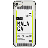 Málaga Boarding Pass iPhone Case  Black Impact Custom Phone Case - Case Warehouse