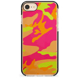 Neon Camo Black Impact Phone Case for iPhone SE 8 7 Plus