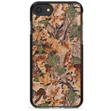 Leaves Camo Black Impact Phone Case for iPhone SE 8 7 Plus