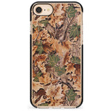 Leaves Camo Black Impact Phone Case for iPhone SE 8 7 Plus