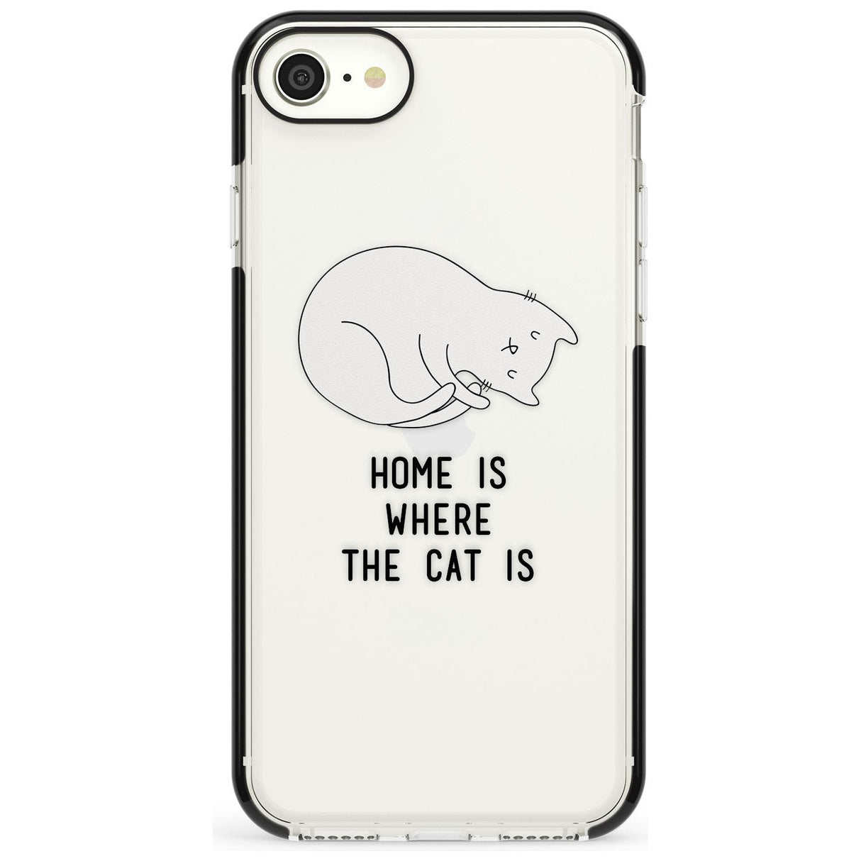 Home Is Where the Cat is Pink Fade Impact Phone Case for iPhone SE 8 7 Plus