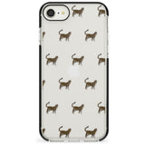 Bengal Cat Pattern Black Impact Phone Case for iPhone SE 8 7 Plus