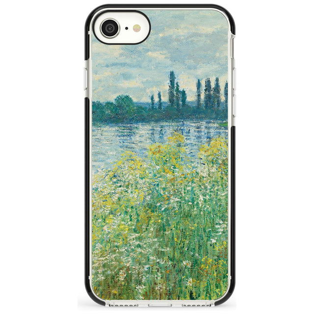 Banks of the Seine by Claude Monet Pink Fade Impact Phone Case for iPhone SE 8 7 Plus