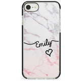 Pink Fade Marble iPhone Case  Black Impact Custom Phone Case - Case Warehouse