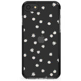 White Stars on Clear Phone Case for iPhone SE