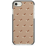 Cavalier King Charles Spaniel Pattern Black Impact Phone Case for iPhone SE 8 7 Plus