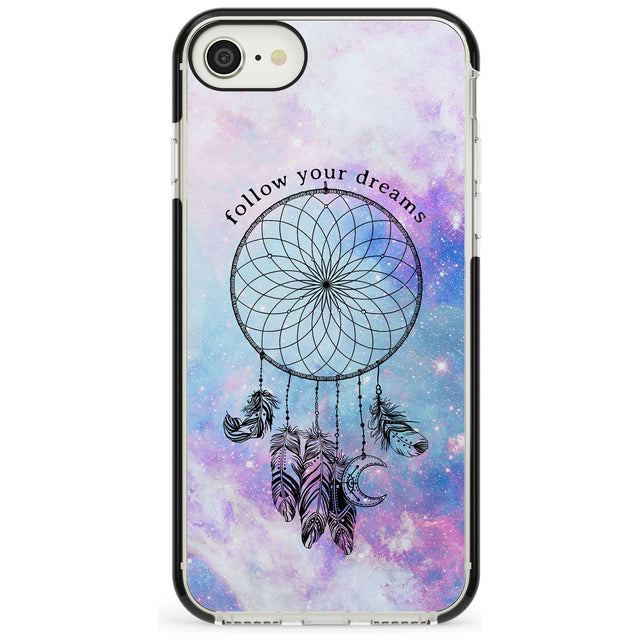 Simple Galaxy Pattern Dreamcatcher iPhone Case  Black Impact Phone Case - Case Warehouse