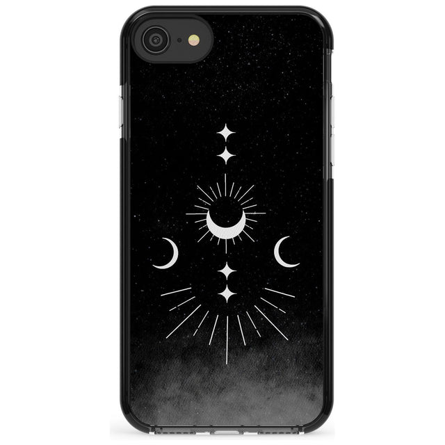 Small Moon Mandala Pink Fade Impact Phone Case for iPhone SE 8 7 Plus