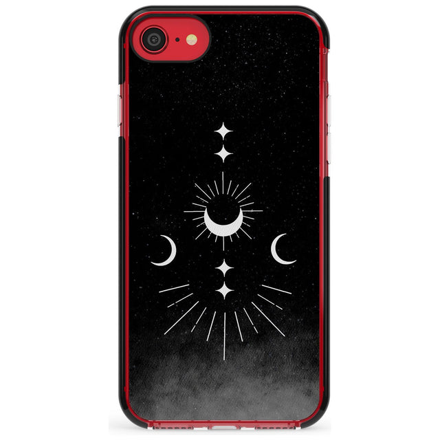 Small Moon Mandala Pink Fade Impact Phone Case for iPhone SE 8 7 Plus