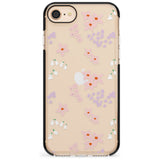 Pink & Purple Flower Mix: Clear Pink Fade Impact Phone Case for iPhone SE 8 7 Plus