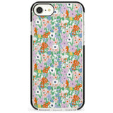 Jazzy Floral Mix: Transparent Pink Fade Impact Phone Case for iPhone SE 8 7 Plus