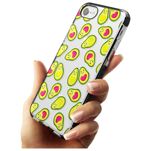 Avocado Love Black Impact Phone Case for iPhone SE 8 7 Plus