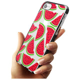 Watermelon Pattern Black Impact Phone Case for iPhone SE 8 7 Plus