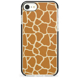 Giraffe Pattern Black Impact Phone Case for iPhone SE 8 7 Plus