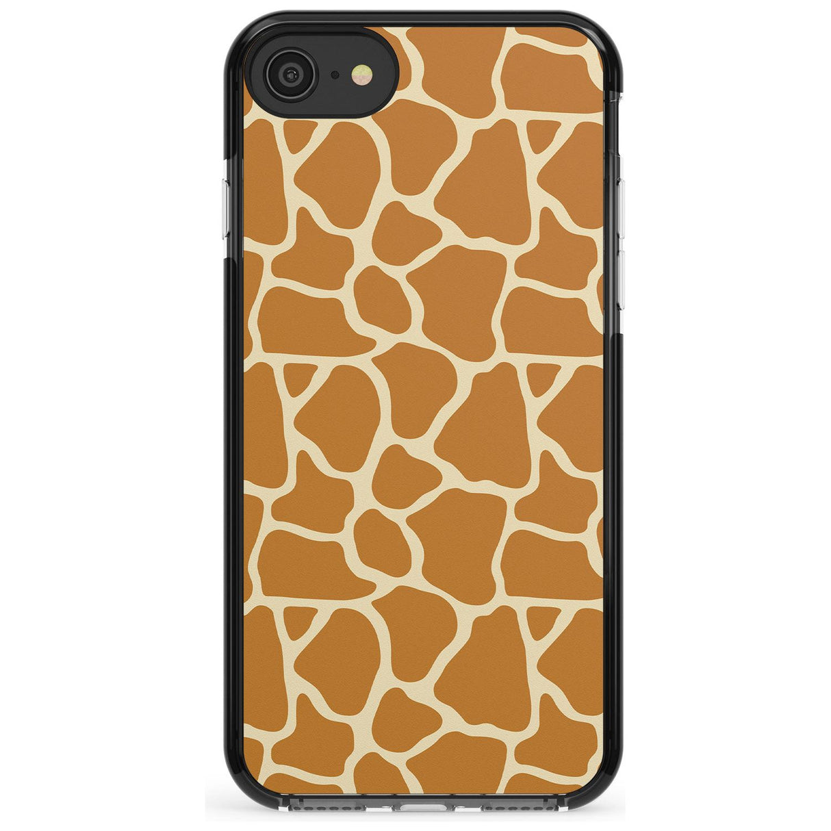 Giraffe Pattern Black Impact Phone Case for iPhone SE 8 7 Plus