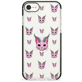 Demon Cat Pattern Black Impact Phone Case for iPhone SE 8 7 Plus