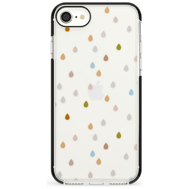 Raindrops Pink Fade Impact Phone Case for iPhone SE 8 7 Plus