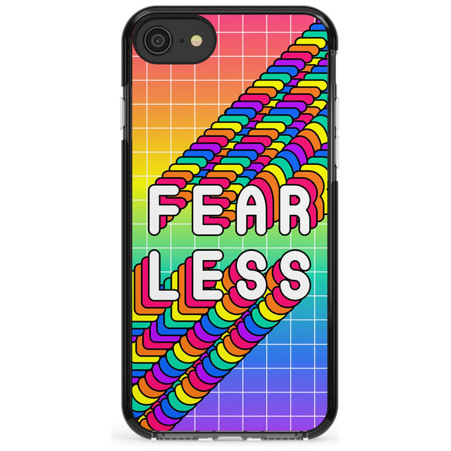 Fearless Black Impact Phone Case for iPhone SE 8 7 Plus