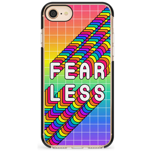 Fearless Black Impact Phone Case for iPhone SE 8 7 Plus