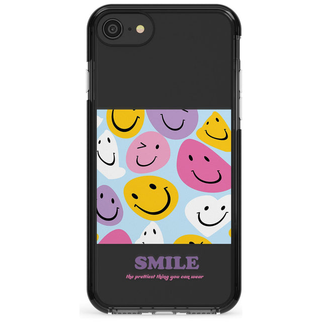 A Smile Black Impact Phone Case for iPhone SE 8 7 Plus