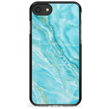 Bright Blue Onyx Marble Texture Pink Fade Impact Phone Case for iPhone SE 8 7 Plus