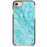 Bright Blue Onyx Marble Texture Pink Fade Impact Phone Case for iPhone SE 8 7 Plus