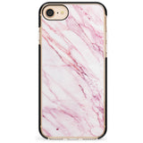 White & Pink Onyx Marble Texture Pink Fade Impact Phone Case for iPhone SE 8 7 Plus